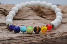 Load image into Gallery viewer, LIGHT- Lava Stone Bracelet Chakras Bead Natural Stone Bracelet Oil Diffuser Bracelet