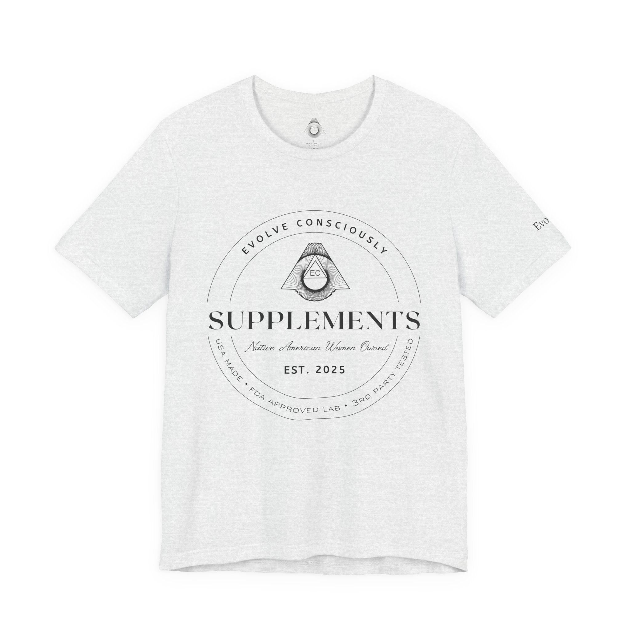 Evolve Supplements Logo T‑Shirt – Minimal Wellness Graphic Tee
