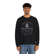 Load image into Gallery viewer, Evolve Consciously Supplements Crewneck Sweatshirt — Vintage Apothecary Wellness Shirt
