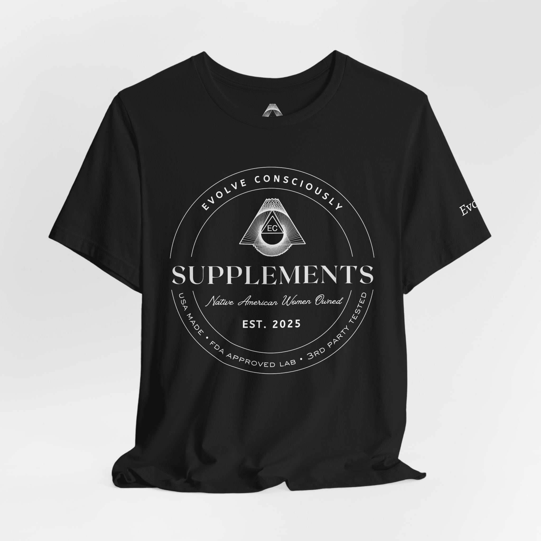 Evolve Supplements Logo T‑Shirt – Minimal Wellness Graphic Tee