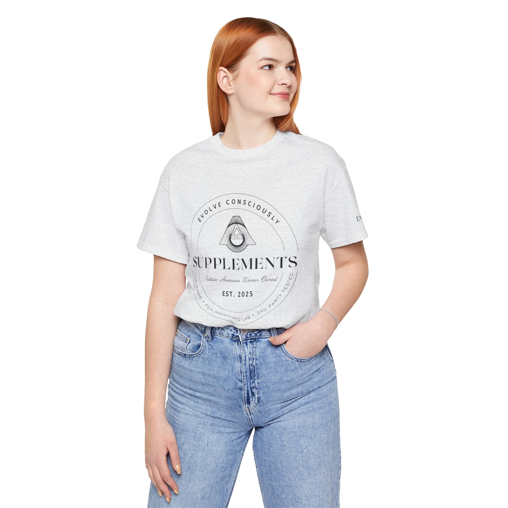 Evolve Supplements Logo T‑Shirt – Minimal Wellness Graphic Tee
