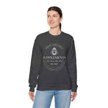 Load image into Gallery viewer, Evolve Consciously Supplements Crewneck Sweatshirt — Vintage Apothecary Wellness Shirt
