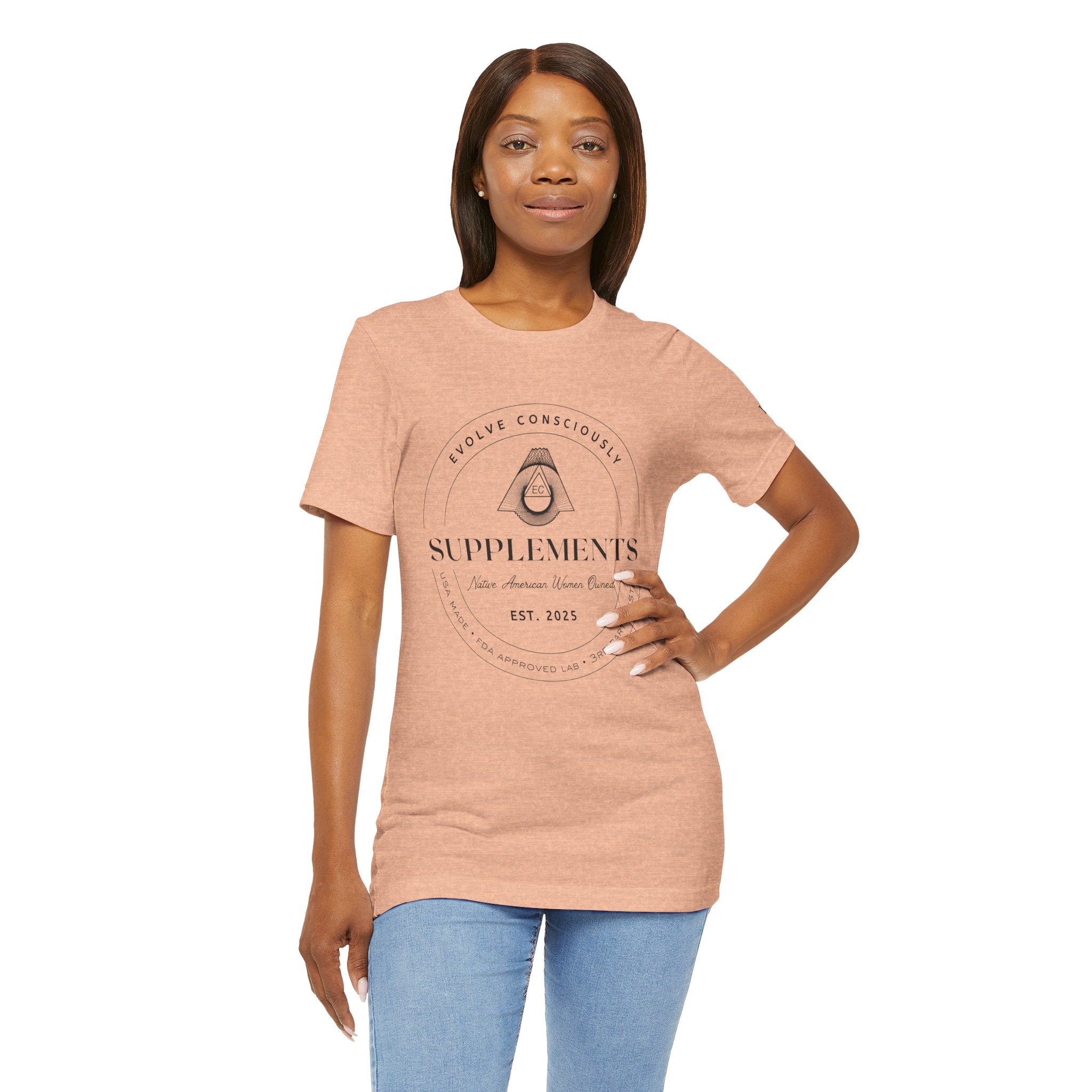 Evolve Supplements Logo T‑Shirt – Minimal Wellness Graphic Tee