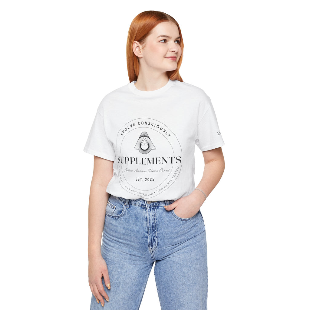 Evolve Supplements Logo T‑Shirt – Minimal Wellness Graphic Tee