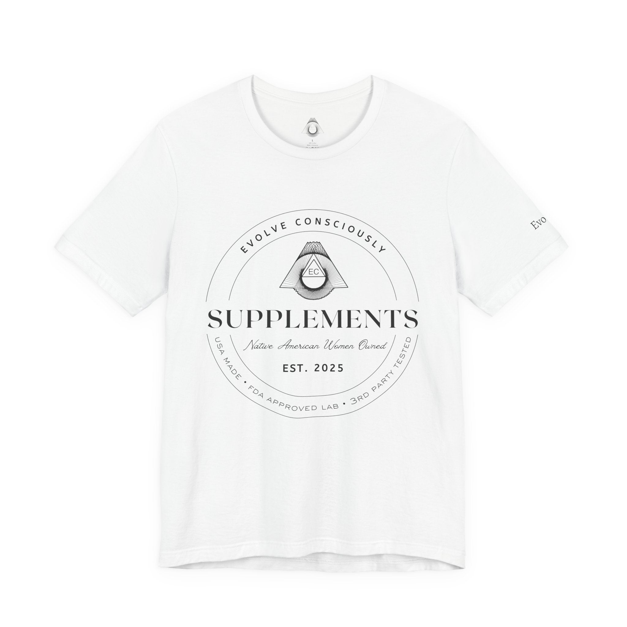 Evolve Supplements Logo T‑Shirt – Minimal Wellness Graphic Tee