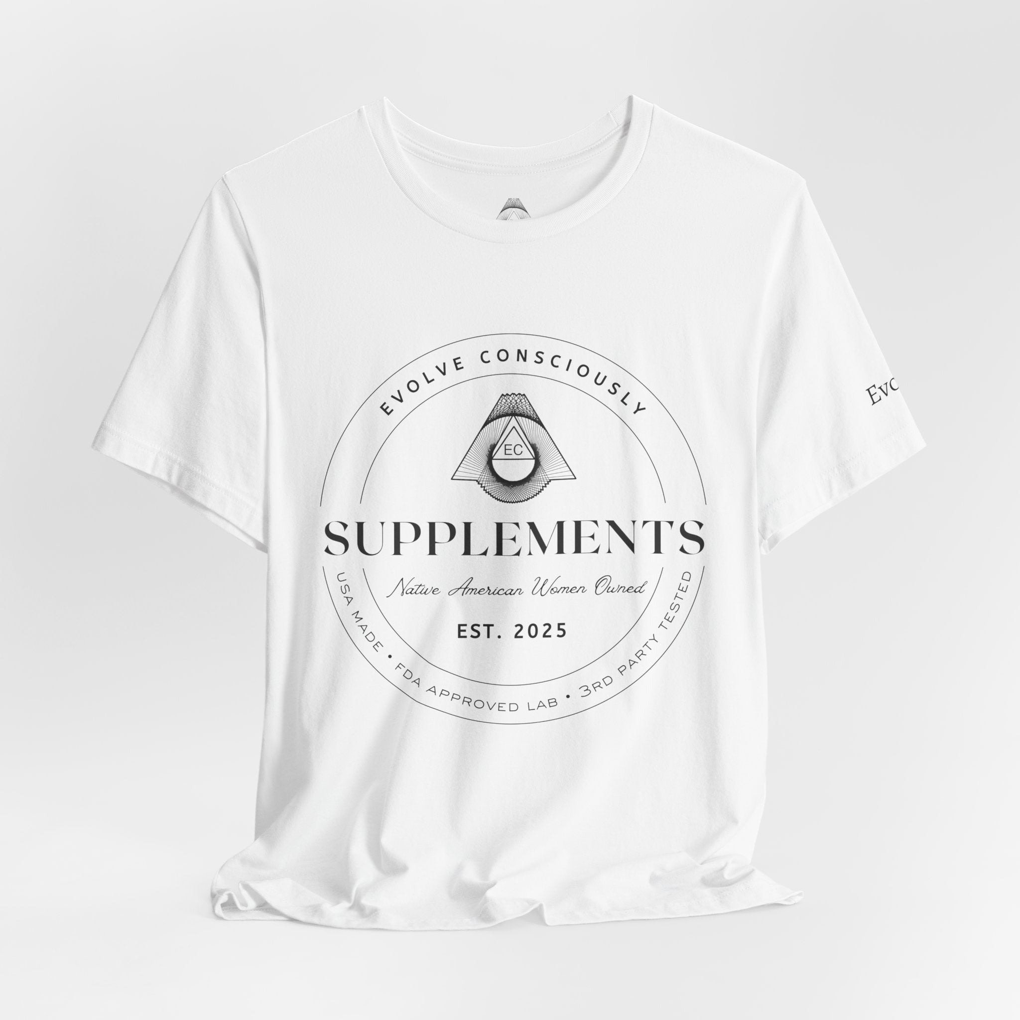 Evolve Supplements Logo T‑Shirt – Minimal Wellness Graphic Tee