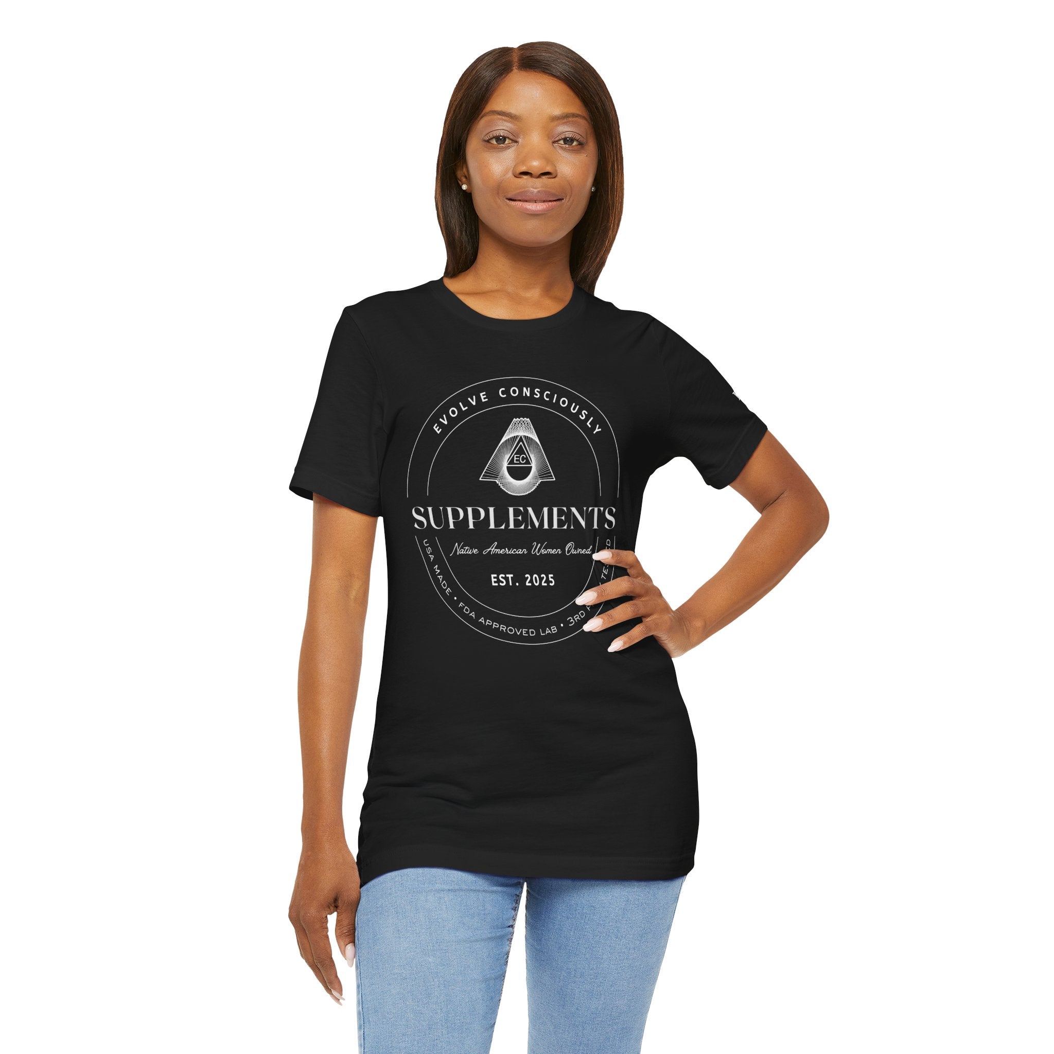 Evolve Supplements Logo T‑Shirt – Minimal Wellness Graphic Tee