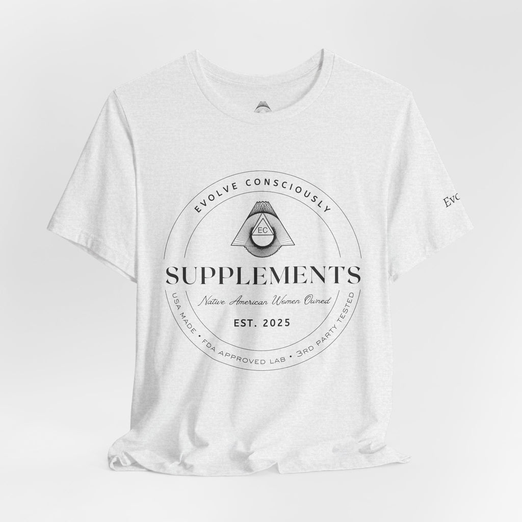 Evolve Supplements Logo T‑Shirt – Minimal Wellness Graphic Tee