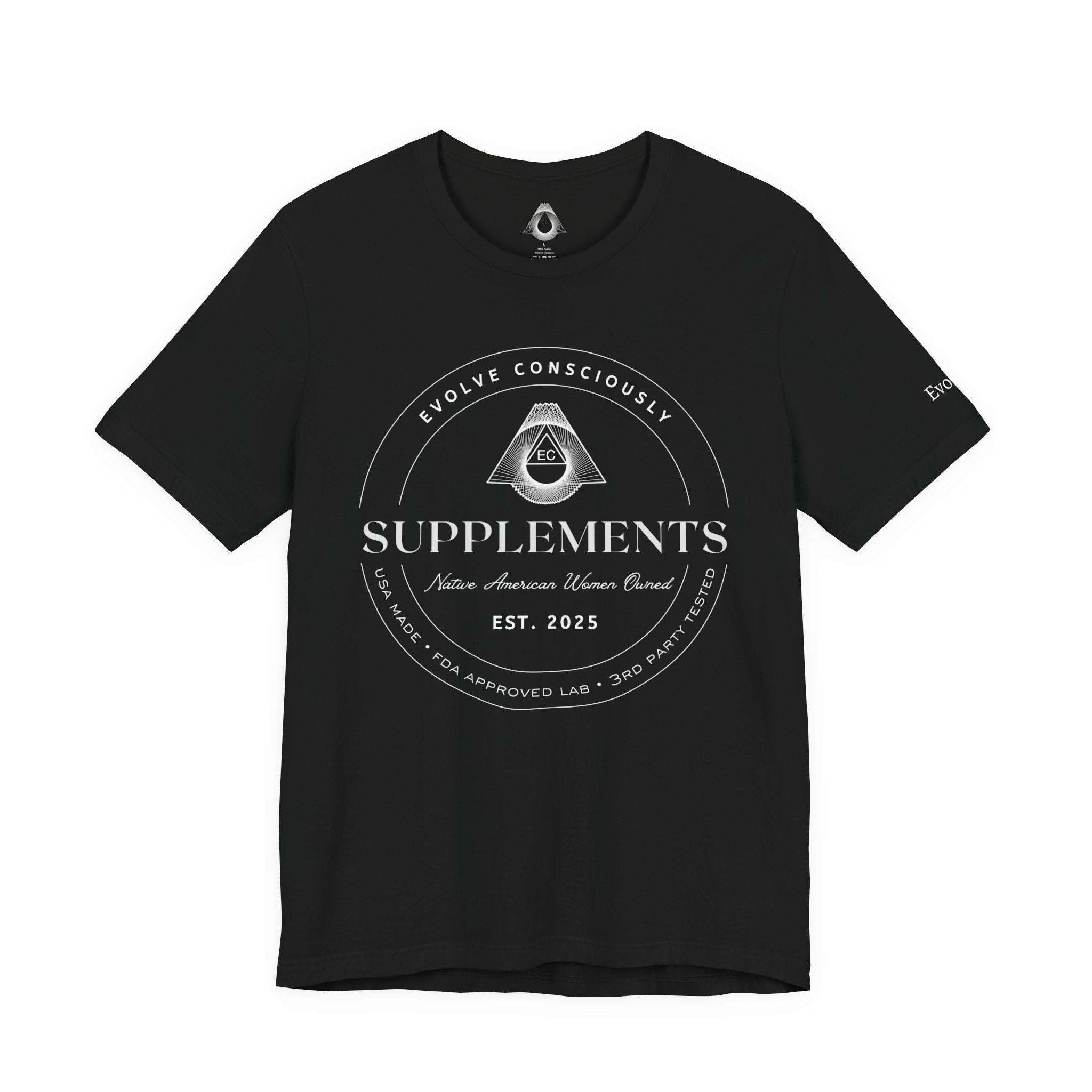 Evolve Supplements Logo T‑Shirt – Minimal Wellness Graphic Tee