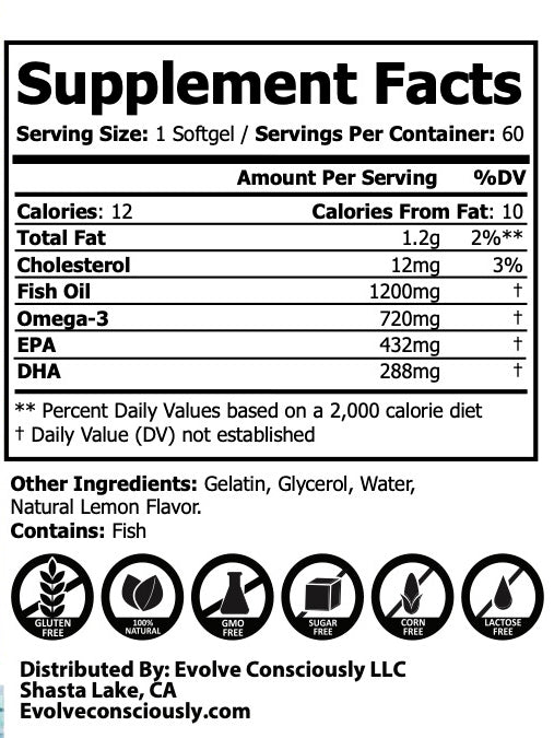 Omega 3 Fish Oil-Lemon Flavor