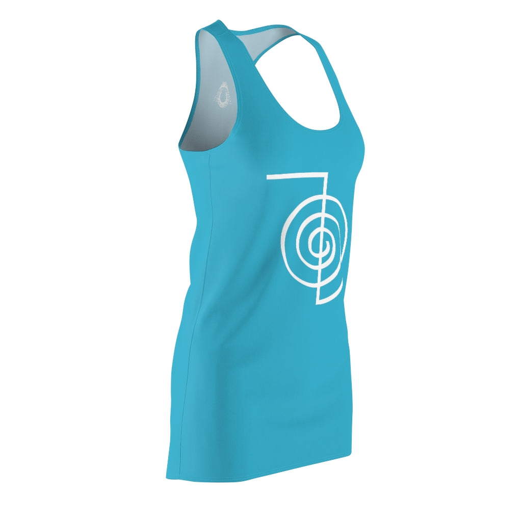 Women's REIKI Cho-Ku-Rei Racerback Dress-TEAL