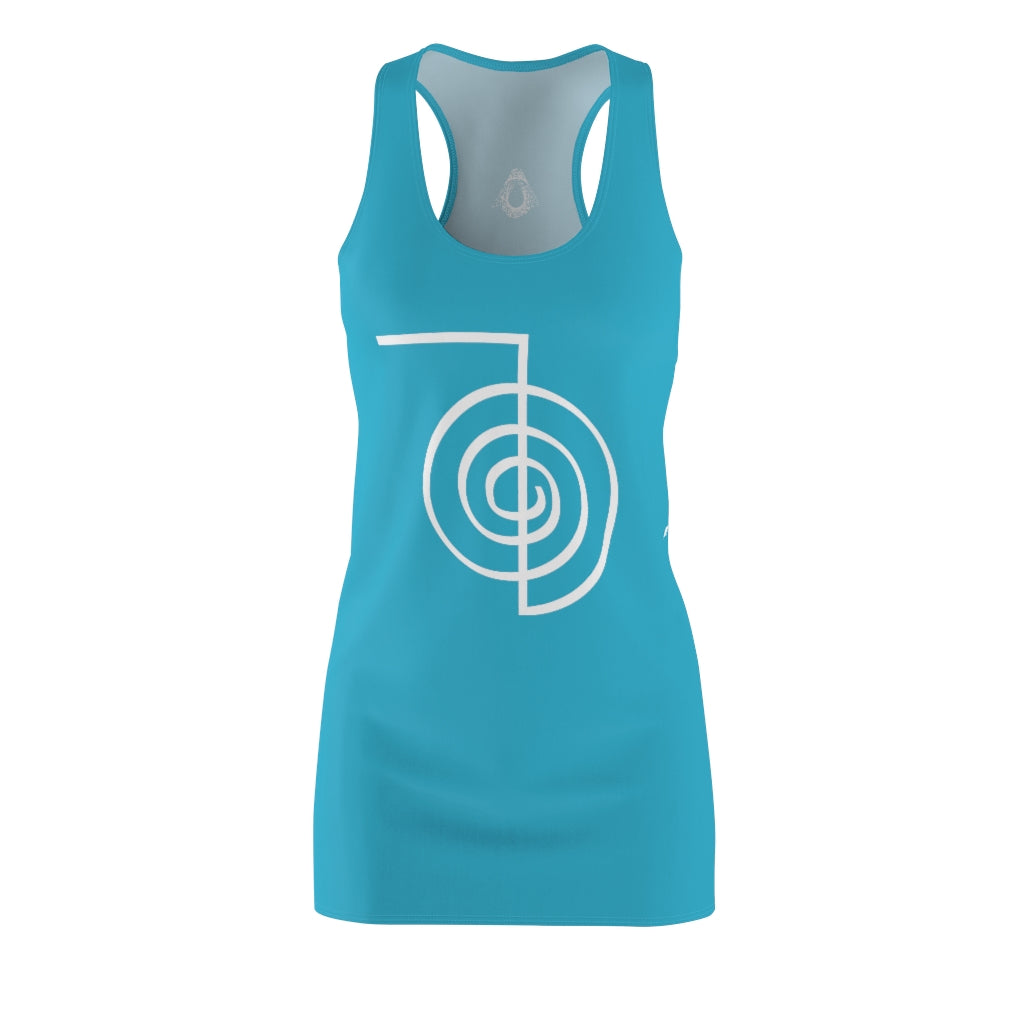 Women's REIKI Cho-Ku-Rei Racerback Dress-TEAL