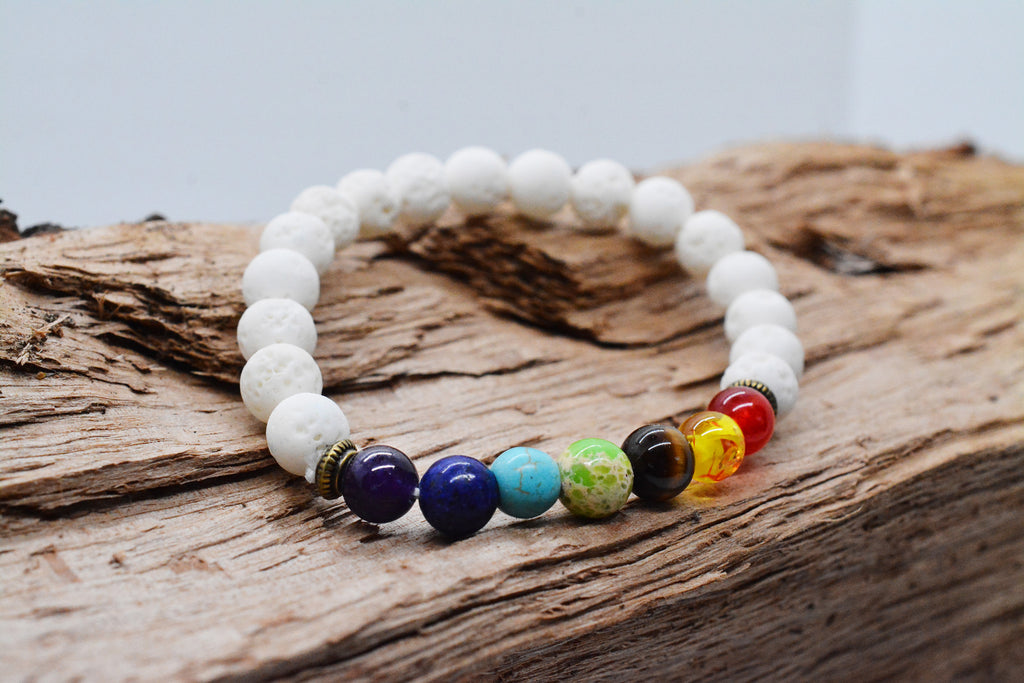 LIGHT- Lava Stone Bracelet Chakras Bead Natural Stone Bracelet Oil Diffuser Bracelet